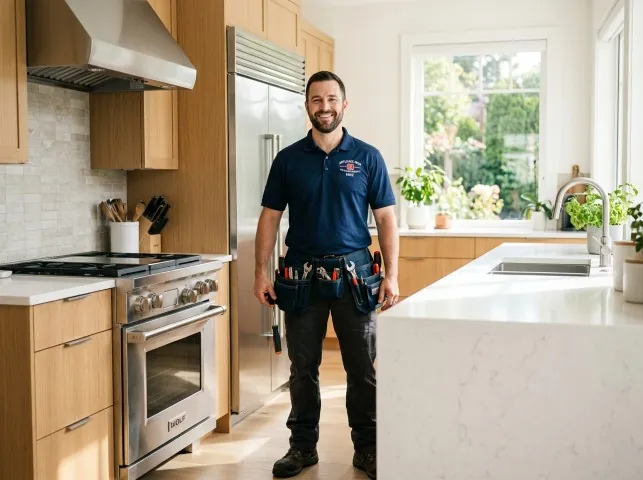 Appliance Repair Hero technician after an appliance repair in a Oklahoma home
